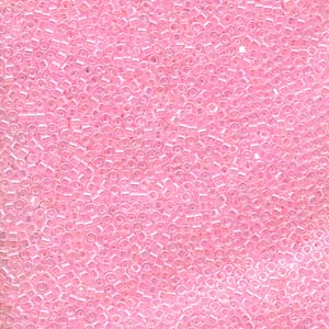 Miyuki Delica Beads 11/0 Pink Lined Crystal AB