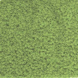 Miyuki Delica Beads 11/0  Matte Transparent Olive Green