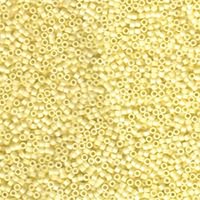 Miyuki Delica Beads 11/0 Matte Opaque Pale Yellow AB