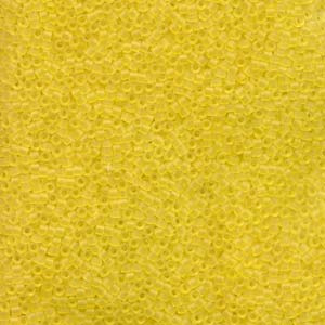 Miyuki Delica Beads 11/0  Matte Transparent Yellow
