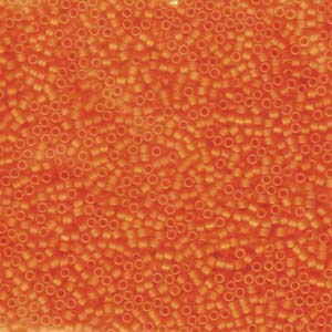 Miyuki Delica Beads 11/0  Matte Transparent Orange