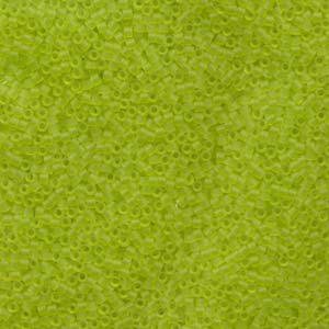 Miyuki Delica Beads 11/0 Matte Transparent Chartreuse Green