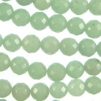 Green Aventurine 8mm Faceted Round Beads