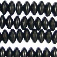 Black Onyx 10mm Rondelle Beads
