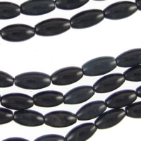 Black Onyx 12mm Rice Beads