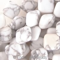 Howlite Diamond Square Beads