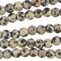 Dalmatian Jasper 6mm Round Beads
