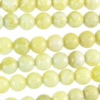 Lemon Jade 8mm Round Beads