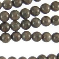 Larvikite 8mm Round Beads Gray