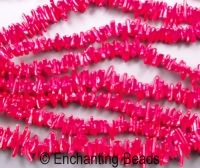 Red Coral Pillar Beads