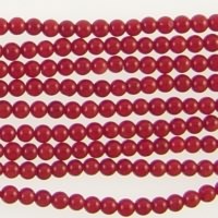 Red Coral 2mm Round Beads