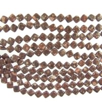 Mica Quartz Diamond Square Beads