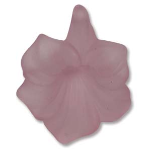 Lucite Gladiola Flower Beads Violet -UBU