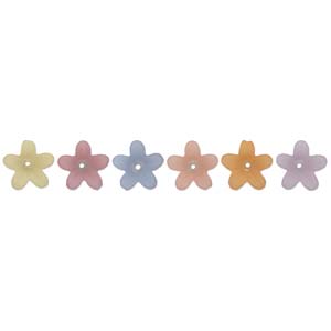Lucite Lily Flower Beads Midtone Mixture