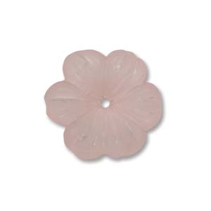 Lucite Poppy Flower Beads Lt Pink -UBU