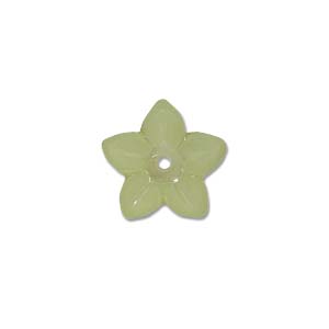 Lucite Star Flower Beads Celery