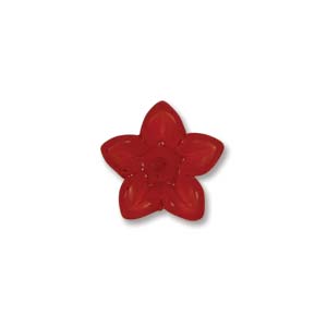 Lucite Star Flower Beads Scarlet Red