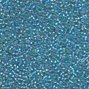Miyuki Seed Beads 11/0 Silver-Lined Aqua AB