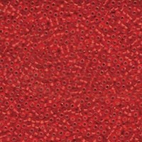 Miyuki Seed Beads 11/0 Matte Silver-Lined Flame Red