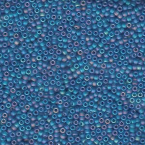 Miyuki Seed Beads 11/0 Matte Transparent Aqua Blue AB
