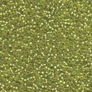 Miyuki Seed Beads 11/0 Matte Silver Lined Chartreuse