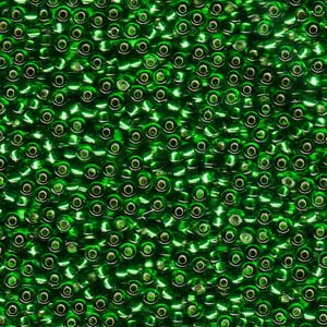 Miyuki Seed Beads 8/0 Silver-Lined Green