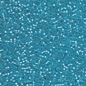 Miyuki Seed Beads 11/0 Matte Silver-Lined Aqua Blue