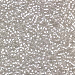 Miyuki Seed Beads 11/0 Semi-Matte White Lined Crystal