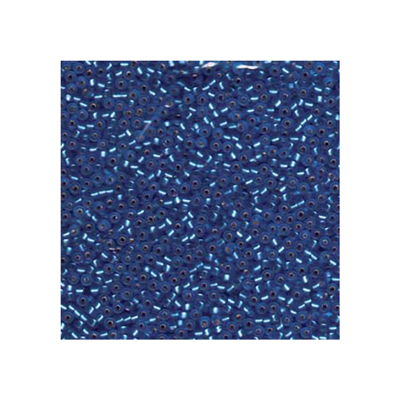 Miyuki Seed Beads 11/0 Matte Silver-Lined Sapphire Blue