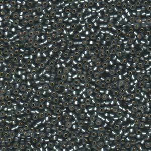 Miyuki Seed Beads 11/0 Matte Silver-Lined Gray