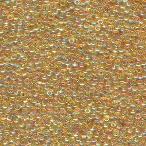 Miyuki Seed Beads 8/0 Transparent Light Gold Crystal AB