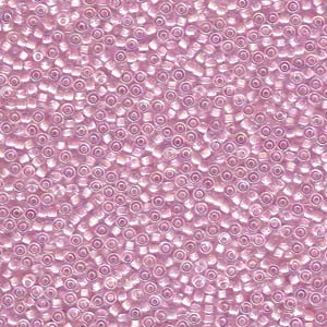 Miyuki Seed Beads 11/0 Pink Lined Crystal AB