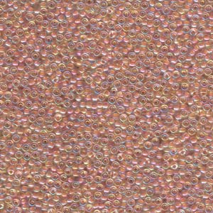 Miyuki Seed Beads 11/0 Salmon Lined Crystal AB