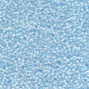 Miyuki Seed Beads 8/0 Sky Blue Lined Crystal AB
