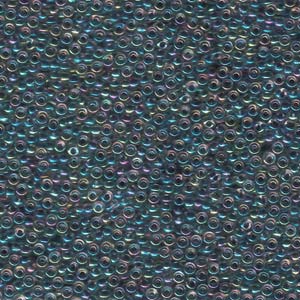 Miyuki Seed Beads 8/0 Variegated Blue Lined Crystal AB