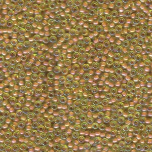 Miyuki Seed Beads 11/0 Dark Pink Lined Chartreuse