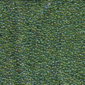 Miyuki Seed Beads 11/0 Olive Green Lined Chartreuse