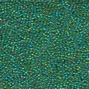 Miyuki Seed Beads 8/0 Emerald Lined Aqua AB