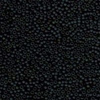 Miyuki Seed Beads 11/0 Matte Opaque Black AB