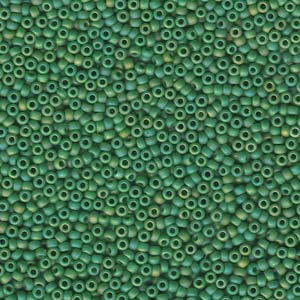 Miyuki Seed Beads 11/0 Matte Opaque Green AB