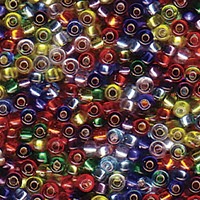 Miyuki Seed Beads 11/0 Silver Lined Rainbow Mixture