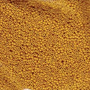 Miyuki Seed Beads 15/0 Matte Opaque Mustard Yellow