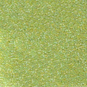 Miyuki Seed Beads 15/0 Matte Transparent Chartreuse AB