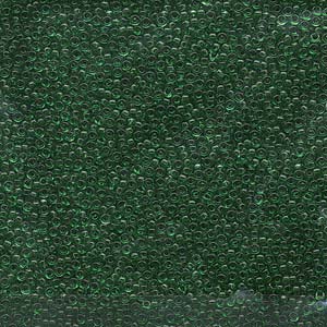 Miyuki Seed Beads 15/0 Transparent Green