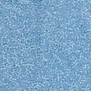 Miyuki Seed Beads 15/0 Matte Transparent Sky Blue AB