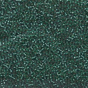 Miyuki Seed Beads 15/0 Silver Lined Emerald Green
