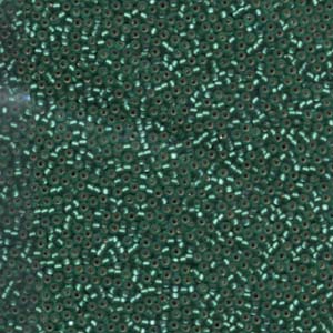 Miyuki Seed Beads 15/0 Matte Silver Lined Emerald Green