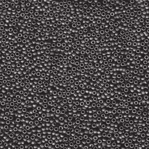 Miyuki Seed Beads 15/0 Matte Transparent Dark Gray