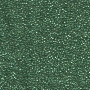 Miyuki Seed Beads 15/0 Green Lined Teal Luster
