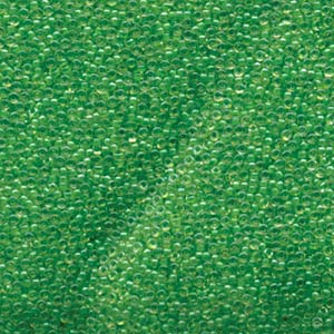 Miyuki Seed Beads 15/0 Green Lined Crystal